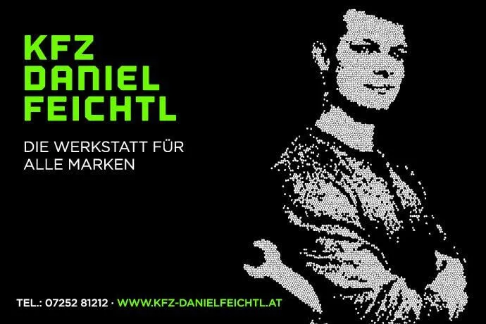 Werbegrafik von KFZ Daniel Feichtl in Steyr